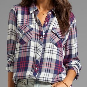 RAILS CARMEN RAYON BUTTON DOWN SHIRT
